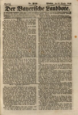 Der Bayerische Landbote Samstag 21. November 1846