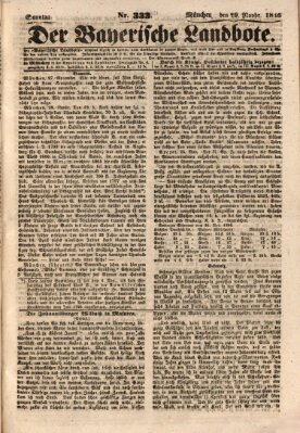 Der Bayerische Landbote Sonntag 29. November 1846