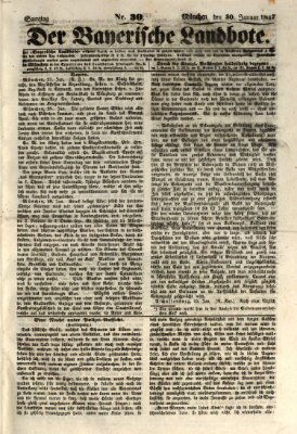 Der Bayerische Landbote Samstag 30. Januar 1847