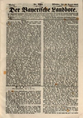 Der Bayerische Landbote Montag 23. August 1847