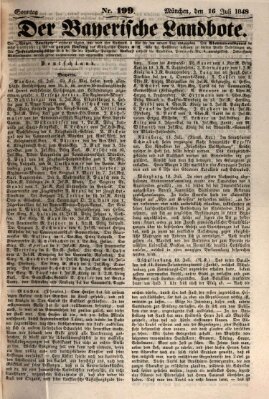 Der Bayerische Landbote Sonntag 16. Juli 1848
