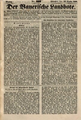 Der Bayerische Landbote Montag 27. November 1848