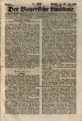 Der Bayerische Landbote Samstag 26. Mai 1849