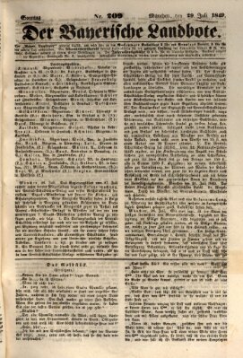 Der Bayerische Landbote Sonntag 29. Juli 1849