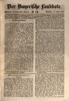 Der Bayerische Landbote Sonntag 10. Februar 1850