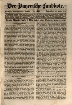 Der Bayerische Landbote Donnerstag 21. Februar 1850