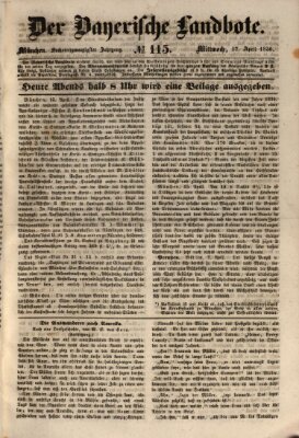 Der Bayerische Landbote Mittwoch 17. April 1850