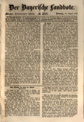Der Bayerische Landbote Sonntag 18. August 1850