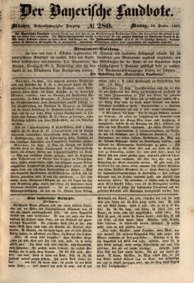 Der Bayerische Landbote Montag 16. September 1850