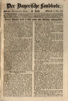 Der Bayerische Landbote Mittwoch 16. Oktober 1850
