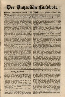 Der Bayerische Landbote Freitag 15. November 1850