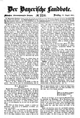 Der Bayerische Landbote Dienstag 12. August 1851