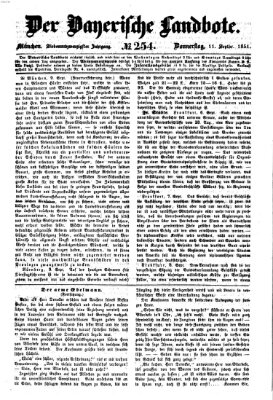 Der Bayerische Landbote Donnerstag 11. September 1851