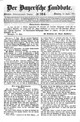 Der Bayerische Landbote Sonntag 21. September 1851