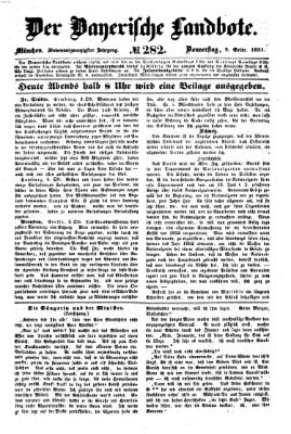 Der Bayerische Landbote Donnerstag 9. Oktober 1851