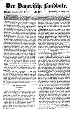 Der Bayerische Landbote Donnerstag 4. März 1852