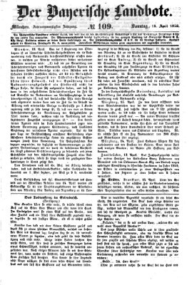 Der Bayerische Landbote Sonntag 18. April 1852