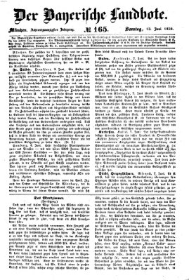 Der Bayerische Landbote Sonntag 13. Juni 1852
