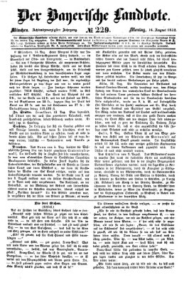 Der Bayerische Landbote Montag 16. August 1852