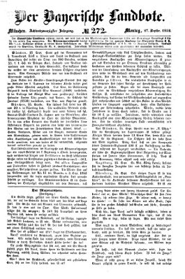 Der Bayerische Landbote Montag 27. September 1852