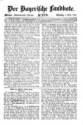 Der Bayerische Landbote Sonntag 3. Oktober 1852