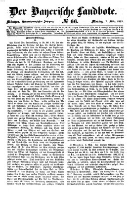 Der Bayerische Landbote Montag 7. März 1853
