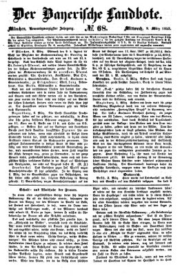 Der Bayerische Landbote Mittwoch 9. März 1853