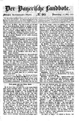 Der Bayerische Landbote Donnerstag 31. März 1853