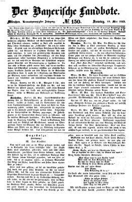 Der Bayerische Landbote Sonntag 29. Mai 1853