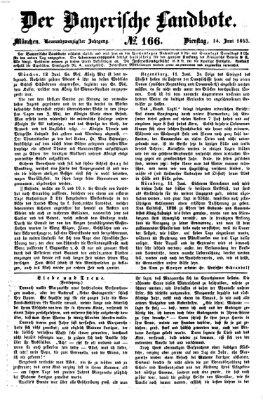 Der Bayerische Landbote Dienstag 14. Juni 1853