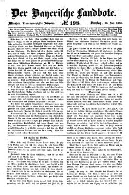 Der Bayerische Landbote Samstag 16. Juli 1853