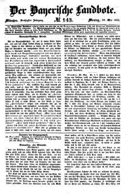 Der Bayerische Landbote Montag 22. Mai 1854