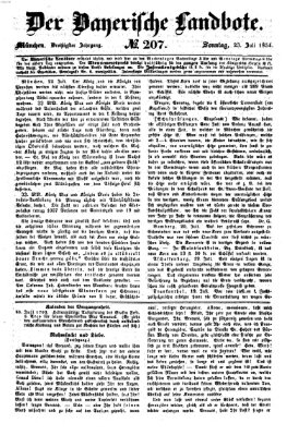 Der Bayerische Landbote Sonntag 23. Juli 1854