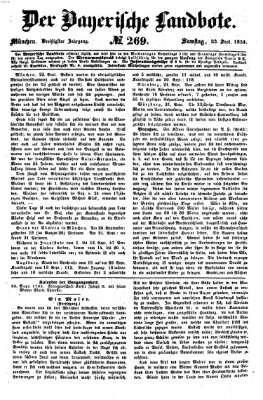 Der Bayerische Landbote Samstag 23. September 1854