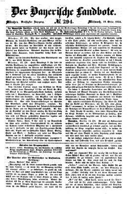 Der Bayerische Landbote Mittwoch 18. Oktober 1854