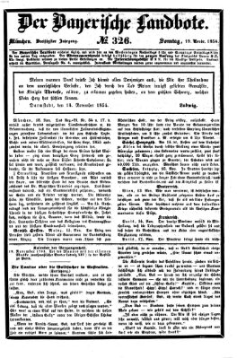 Der Bayerische Landbote Sonntag 19. November 1854