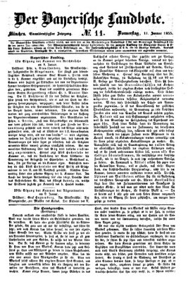 Der Bayerische Landbote Donnerstag 11. Januar 1855