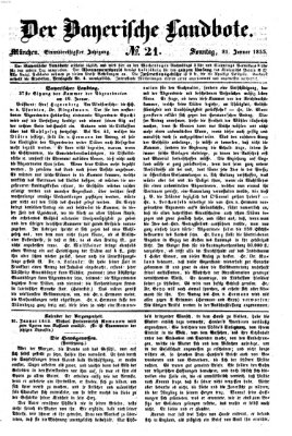 Der Bayerische Landbote Sonntag 21. Januar 1855