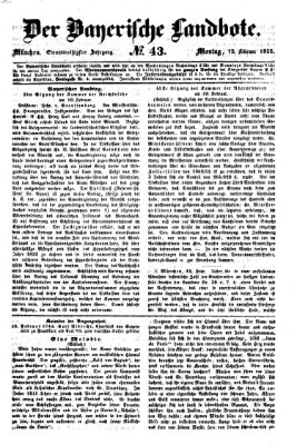 Der Bayerische Landbote Montag 12. Februar 1855