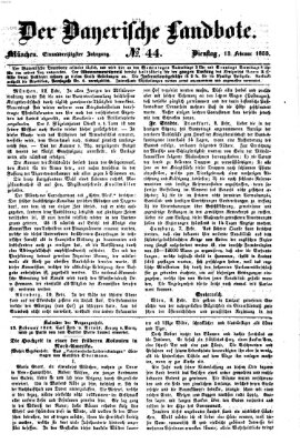 Der Bayerische Landbote Dienstag 13. Februar 1855