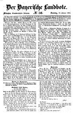Der Bayerische Landbote Sonntag 25. Februar 1855