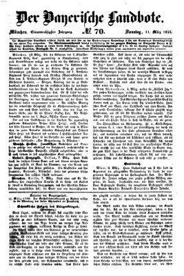 Der Bayerische Landbote Sonntag 11. März 1855