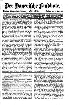 Der Bayerische Landbote Freitag 13. Juli 1855
