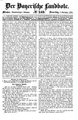 Der Bayerische Landbote Donnerstag 6. September 1855