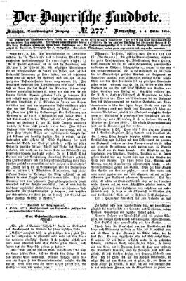 Der Bayerische Landbote Donnerstag 4. Oktober 1855