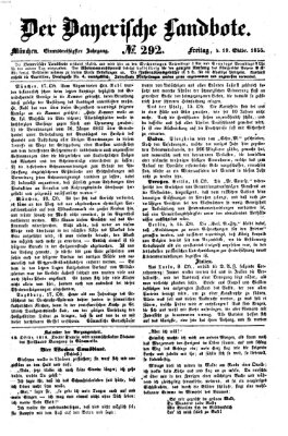 Der Bayerische Landbote Freitag 19. Oktober 1855