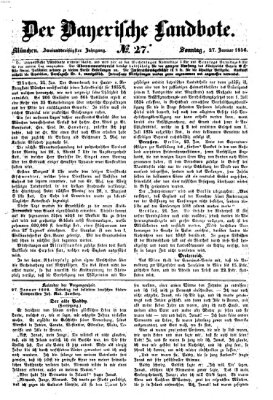 Der Bayerische Landbote Sonntag 27. Januar 1856