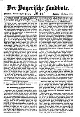 Der Bayerische Landbote Sonntag 10. Februar 1856