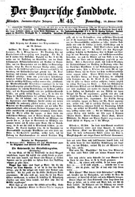 Der Bayerische Landbote Donnerstag 14. Februar 1856