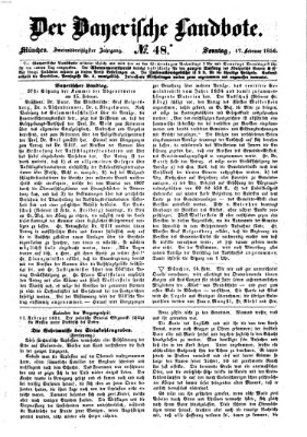 Der Bayerische Landbote Sonntag 17. Februar 1856